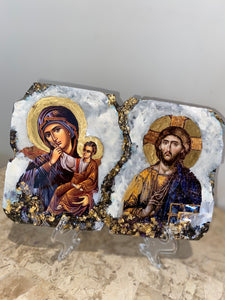 Mother Mary & Jesus Christ religious icon