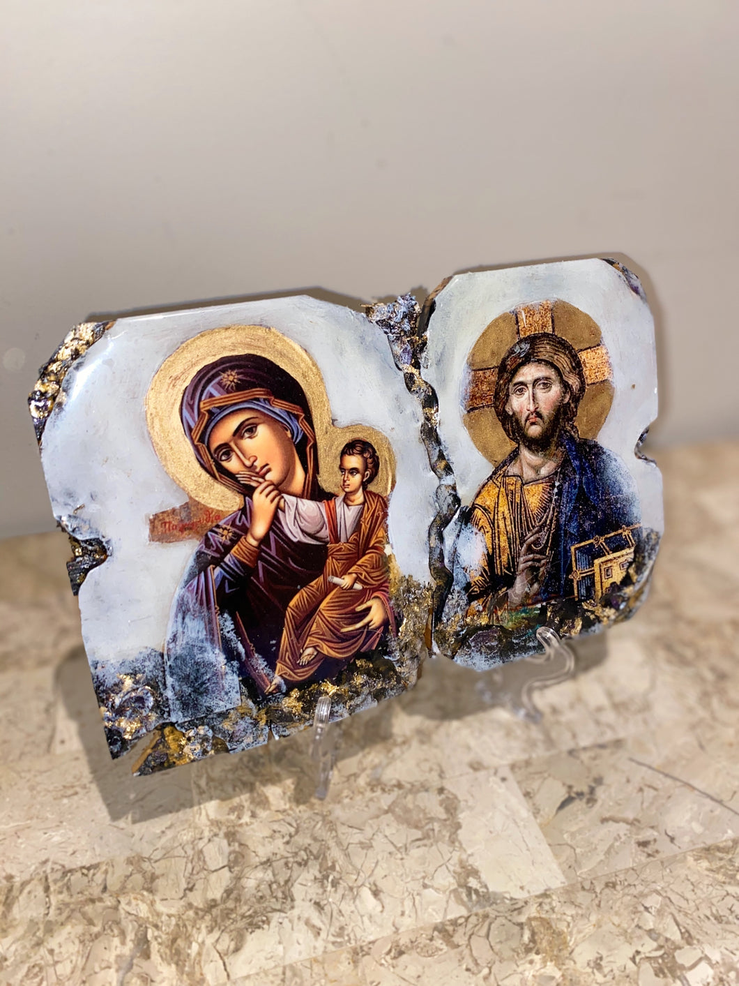 Mother Mary & Jesus Christ religious icon