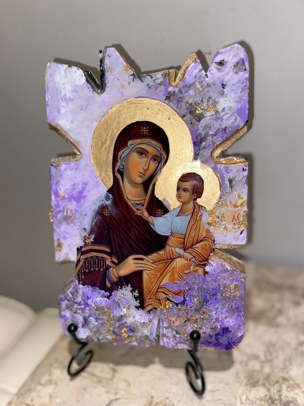 Mother Mary with baby Jesus religious icon