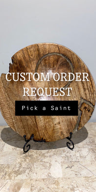 CUSTOM REQUEST ORDER icon wooden SIZE ROUND LARGE 40CM DIAMETER