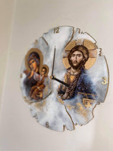 Load image into Gallery viewer, Clock religious icon mother Mary and Jesus