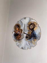Load image into Gallery viewer, Clock religious icon mother Mary and Jesus