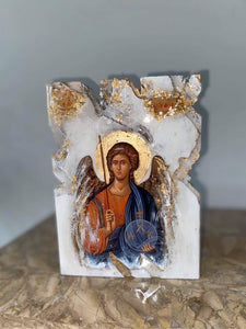 Arch Angel Michael religious handmade icon art