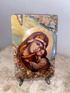 Mother Mary with baby Jesus religious icon