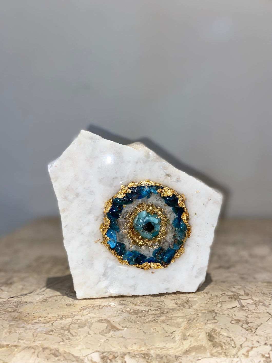 Mati evil eye marble & natural gemstones