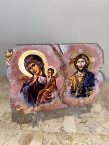Mother Mary & Jesus Christ religious icon
