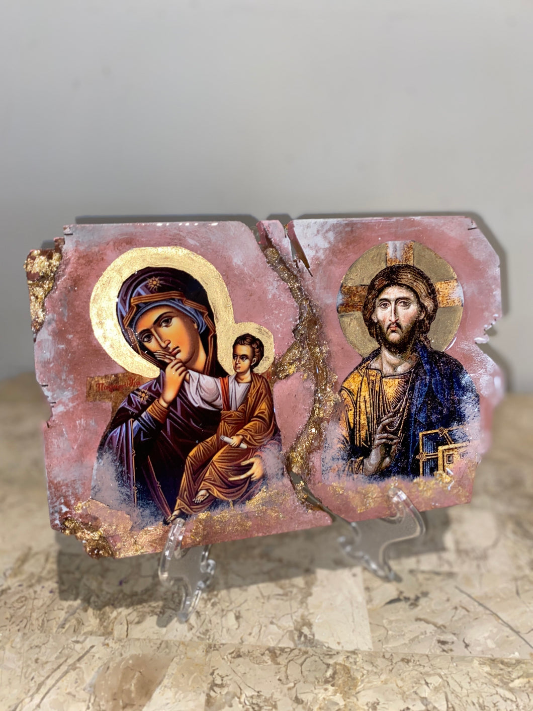 Mother Mary & Jesus Christ religious icon