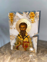 Load image into Gallery viewer, Saint Basil Vasilios religious handmade icon art