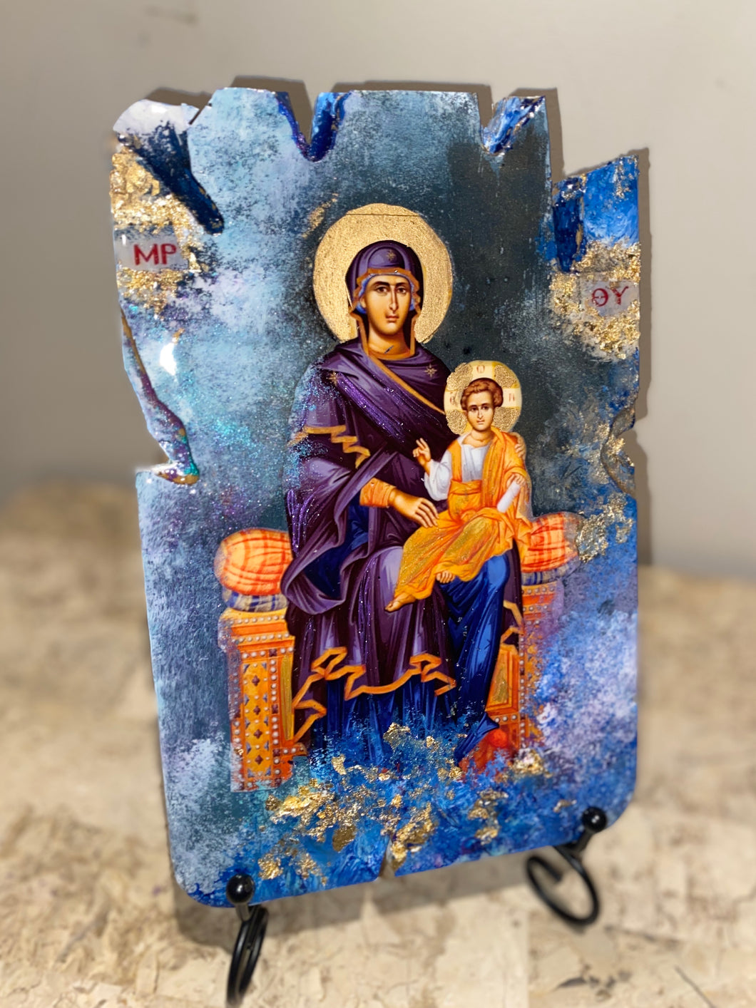 Mother Mary with baby Jesus religious icon