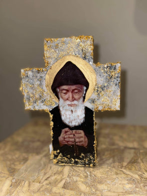 Free standing & wall mounting cross with saint image
