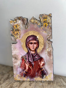 Saint Thalia Religious handmade icon art