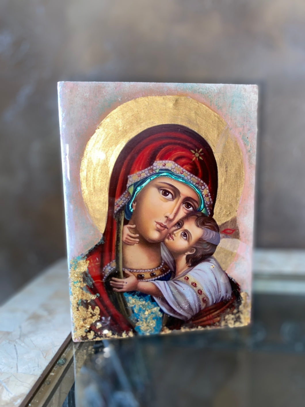 Mother Mary & baby Jesus religious icon