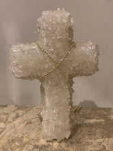 Load image into Gallery viewer, Clear Quartz crystal Gem Stone Cross - Original - One off- custom made to order