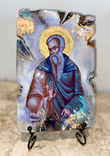 Load image into Gallery viewer, Saint Kyriakos - religious wood epoxy resin handmade icon art