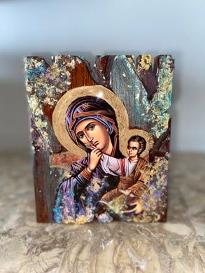Mother Mary & baby Jesus religious icon
