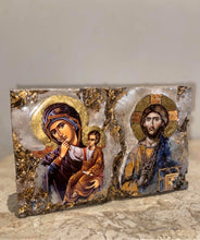 Load image into Gallery viewer, Mother Mary &amp; Jesus Christ block - religious icon or Custom icons