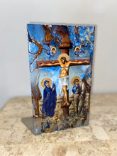 Load image into Gallery viewer, Jesus Christ -  NATURAL TIMBER-  SIZE SMALL DELUXE RECTANGULAR-religious icon