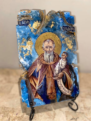 Saint stylianos  - religious wood icon