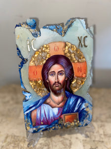 Jesus Christ with citrine gemstone - Original