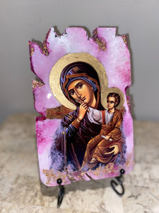 Mother Mary with baby Jesus (Panagia) religious icon