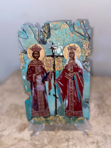 Saint Constantino & Eleni religious icon