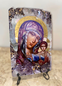 CUSTOM REQUEST ORDER - PICK ANY SAINT icon wooden  SIZE SMALL RECTANGULAR
