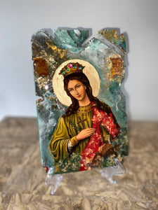 Saint Katherine (Agia Katerina) religious icon