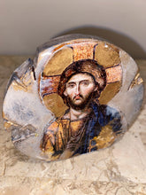 Load image into Gallery viewer, Jesus  mini religious icon epoxy resin handmade icon art wooden