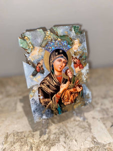 CUSTOM REQUEST ORDER-PICK ANY SAINT icon wooden  SIZE XSMALL RECTANGULAR