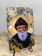 Load image into Gallery viewer, Saint Charbel religious icon - 1 off piece - wooden