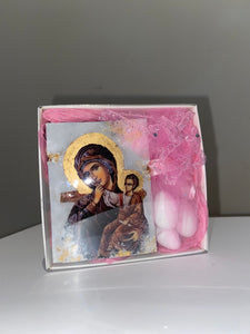 Mother Mary Complete Bombonieri/ favor (Free standing Icons) - 30 or more ($14.50 - $15.99 each)