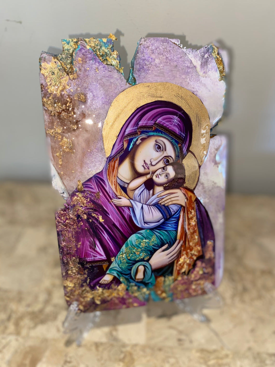 Mother Mary & baby Jesus religious icon