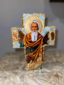 Free standing & wall mounting cross with saint image - MADE TO ORDER