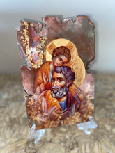 Load image into Gallery viewer, Joseph religious wood epoxy resin handmade icon art - Only 1 off - Original