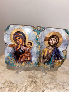 CUSTOM REQUEST ORDER  -PICK ANY 2 SAINTS Multiple saint icon wooden SMALL SIZE