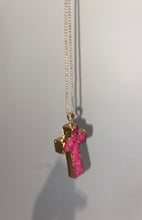 Load image into Gallery viewer, Gift Set - Mother Mary Icon &amp; Pink Resin Cross