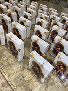 Mother Mary Bombonieri/ favor Free standing Icon - 30 or more ($11.50 - $12.99 each)