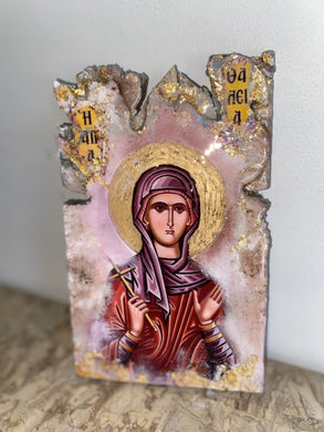 Saint Thalia Religious handmade icon art