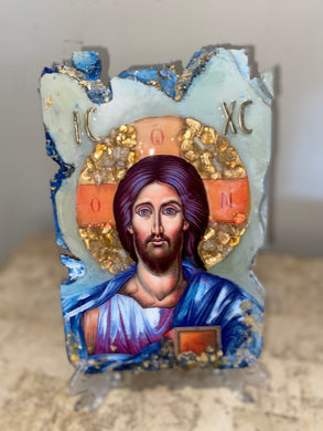 Jesus Christ with citrine gemstone - Original