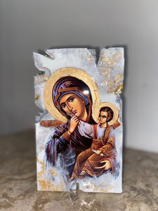 Freestanding Mother Mary religious icon