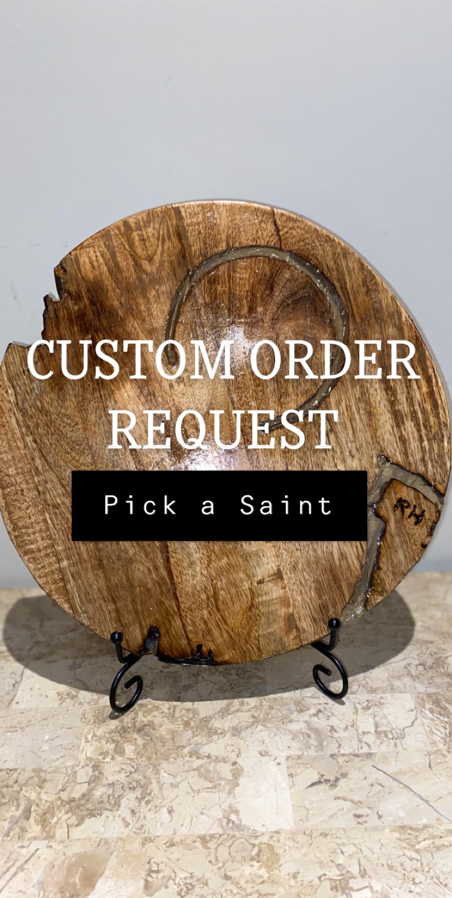 CUSTOM REQUEST ORDER icon wooden SIZE ROUND LARGE 60CM DIAMETER