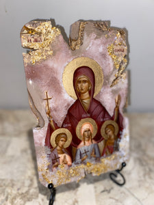 Saint Sophia and her three daughters religious icon