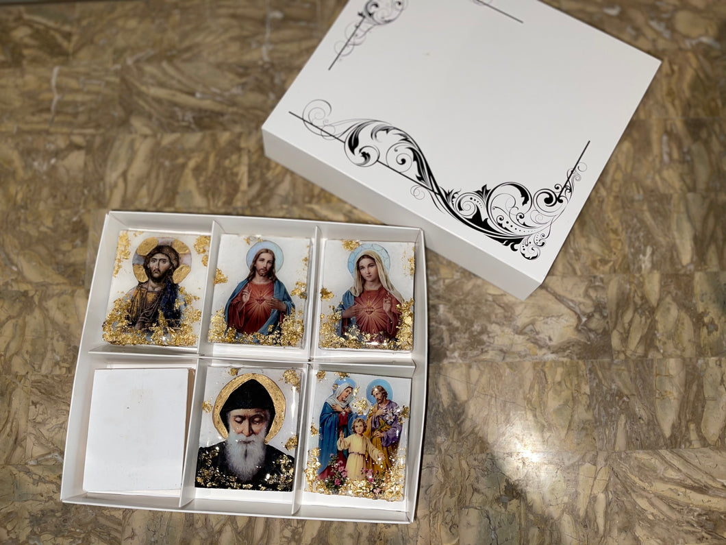 Family of 6 gift set of icons - custom - choose your own