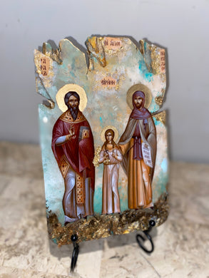 Sts Raphael, Nicholas and Irene religious icon