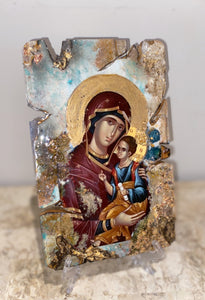 Mother Mary with baby Jesus religious icon