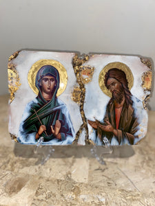 CUSTOM REQUEST ORDER  -PICK ANY 2 SAINTS Multiple saint icon wooden SMALL SIZE