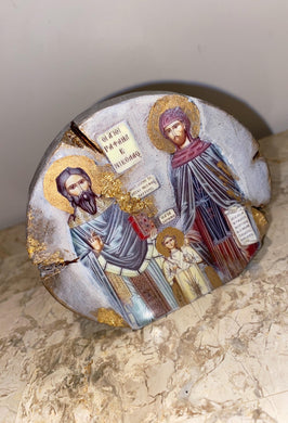 Saint Raphael Nicholas and Irene mini religious icon